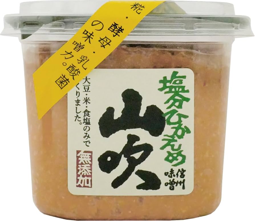 Amazon.co.jp: 信州味噌 山吹味噌 ×6個（1ケース） (500g, 塩分